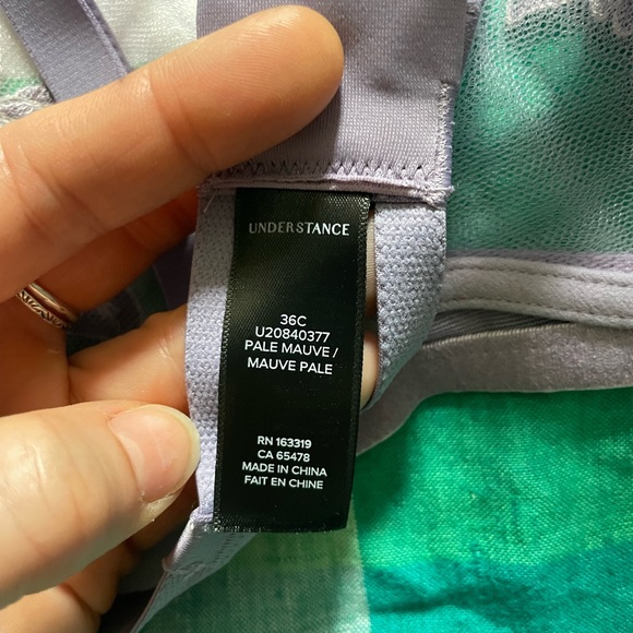 Moonlight Sheer Plunge Mauve Floral Embroidered Bra & Matching Thong - Picture 9 of 15